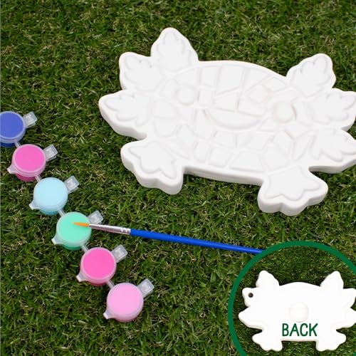 Creative Roots Axolotl Stepping Stone Kit, 7-Inch Paintable Ceramic Stepping Stone, Includes 6 Acrylic Paints, Kids Crafts, Ages 8+ - style: Axolotl