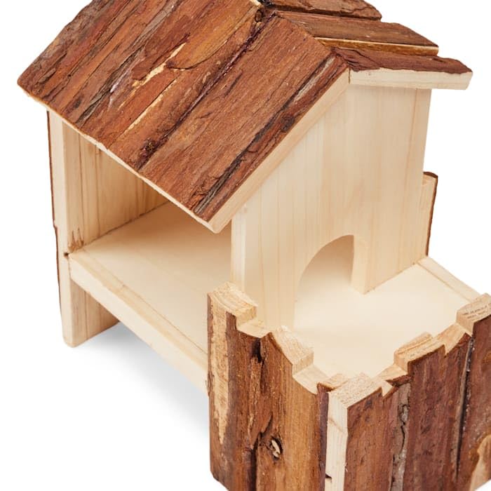 EveryYay by Petco Natural Wooden House Hideaway for Small Animals