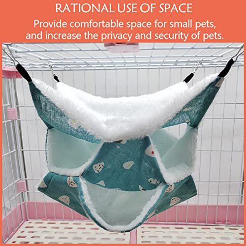LEFTSTARER Triple-Layer Sugar Glider Hammock, Small Pet Cage Hammock, Sugar Glider Cage Accessories Hamster Bedding Small Animals Bed for Chinchilla Parrot Ferrets Rat Playing Sleeping (Candy) - color: Candy
