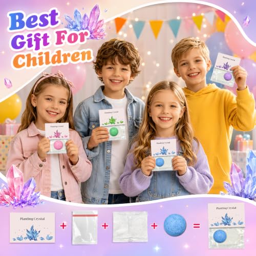 24Pcs Science Kit Crystal Growing Toys Party Favor Supply Gifts for Kids Classroom Goodiebags Gifts - color: 24pcs Usually