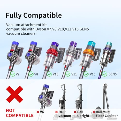 Replacement Attachment Kit compatible with Dyson V7 V8 V10 V11 V15 Cleaner | Flexible Extension Hose Mattress Tool Stiff Brush Soft Bristle and Flexible Crevice Tool for Home Cleaning - color: Home Cleaning Kit