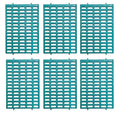 Saguaro Acres Rabbit Cage Resting Mat - Pack of 6 (Teal) - color: Teal
