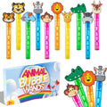 WHALEISLAND 20PCS Safari Animal Bubble Wands, Jungle Party Favors for Kids | Wild Zoo Animal Toys, Birthday Party Supplies, Goodie Bag Stuffers, Wild One Birthday Gifts and Baby Shower Favors - style: ANIMAL