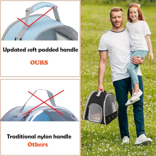 Rabbit Travel Carrier,Lizards Carrier, Small Animal Travel Bag for Bunny Sugar Glider Hedgehog Rat Parrot Bird Guinea Pig, Portable Guinea Pig Travel Cage for 2 - color: Orange