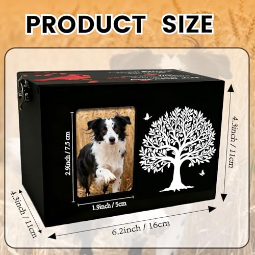 Bird Ashes Urn Wooden Pet Urn Box Tree of Life Pattern Rectangle Storage Containers Keepsake Cremation Boxes with Photo Frame for Pet Dog Cat Memorial Remembrance Gift 6.3 x 4.3 x 4.3 Inch - color: Bird