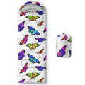 QOOMO Camping Sleeping Bags,3 Season Warm & Cool Weather,Lightweight,Waterproof Sleeping Bags for Adults & Kids,Traveling,and Outdoors,Camping Gear Equipment - color: Butterfly 5