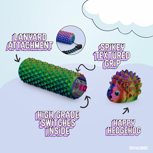Hedgy - The Hedgehog Sensory Pain Stimming Fidget Toy, Spike Textured for Stress Relief, Focus and Concentration (Neon Harmony) - color: Neon Harmony