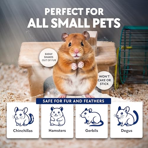 6 LB. Hamster Sand Bath - Dust Free, All Volcanic Ash for Fur Health - Sand Bath for Chinchillas, Gerbils, Mice, Degus & All Small Pets - Made in USA - Hamster Accessories by Billy Buckskin - size: 6 LB