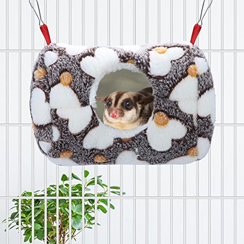 Wontee Hamster Hammock Warm Bed House Small Animal Hideout for Hamsters Gerbil Young Rat Mouse (Coffee) - color: Coffee