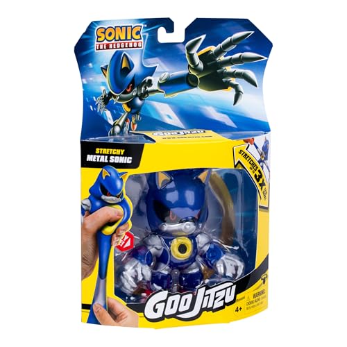 Goo JIT Zu Metal Sonic, Squishy Stretchy Action Figure, Sonic Toys | Over 4 in. tall with goo filling and stretchable arms that extend up to 16 in. for squeeze toys play - style: Metal Sonic
