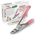 Dog Cat Pets Nail Clippers, Professional Pets Claw Trimmer with Free Nail File, Sharp Stainless Steel Blade, Sturdy Non Slip Handles - for Safe, Professional at Home Grooming - color: Pink