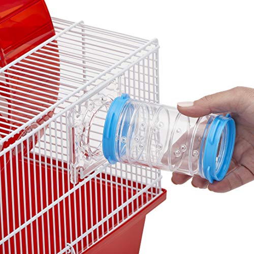 Ferplast Hamster Cage Play Tube | 4-Inch Straight Tunnel, 4.3L x 2.4 Diameter Inches, Clear (84812099US1) - size: 4.3 Inch, style: 4-Inch Straight Tunnel