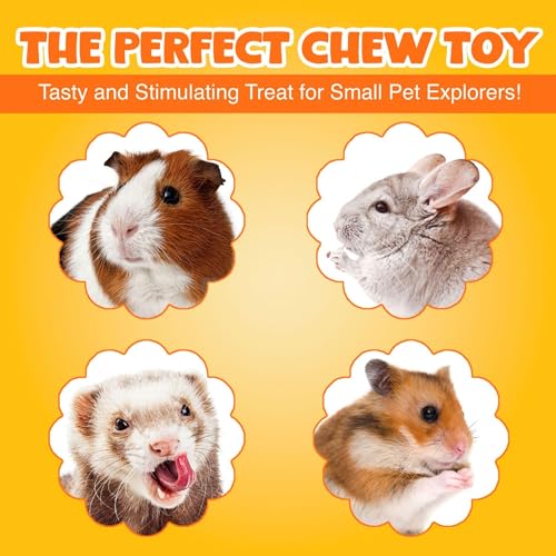 Vila Rabbit Chew Stick, Hanging Treat, Apple Chew Sticks with Round Grass Cakes, Oral Care and Gums, Suitable for Rabbits, Chinchillas, Guinea Pigs and Parrots, 1-Piece