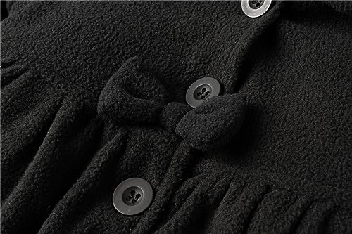 Mud Kingdom Little Girl Fleece Jacket Coat - color: Black, size: 3T