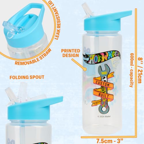 Get Trend Hot Wheels Boys Lunch Box 3Pc Set | Kids Insulated Lunch Bag with BPA-Free Water Bottle and Bento Box, Back to School Gifts for Boys - color: Multicolor Hot Wheels