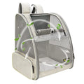 Texsens Innovative Traveler Bubble Backpack Pet Carriers for Cats and Dogs - color: Creamy White