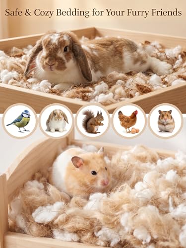 100% Natural Bird Nesting Material Refill 108g for Wild Birds & Small Pets | Premium Alpaca Fiber, Long-Staple Cotton & Coconut Coir, Safe Nesting Bedding for Hummingbird, Finches, Parrots, Hamsters