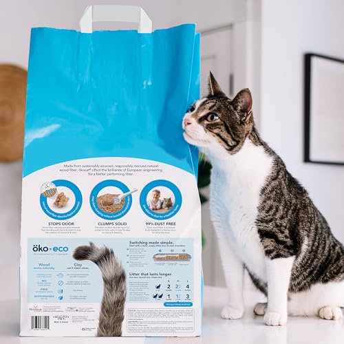ökocat Original Natural Wood Clumping Cat Litter, Odor Control 18.8 lbs - size: Large Bag, style: Original