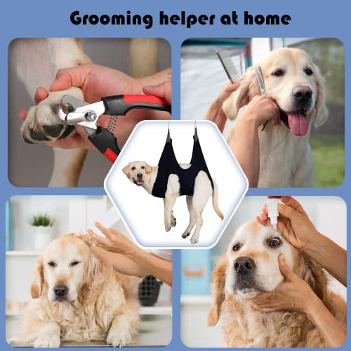 Guzekier Dog Grooming Hammock for Trim Nail, Dog Sling for Grooming, Dog Hammock Restraint Bag with Nail Clippers/Trimmer, Nail File, Pet Comb,Ear/Eye Care - size: XL（Weight：80-120LB）