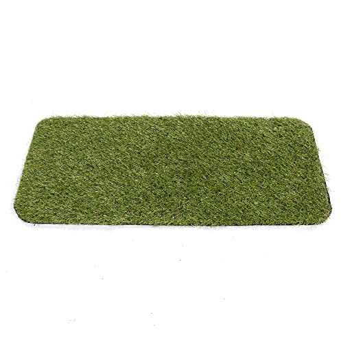 Ottomanson Artificial Grass Puppy Potty Training Pad with Tray, 15" x 30" Reusable Pee Pad for Small Pets and Dogs - color: Black Tray/Grass, size: 1'3" x 2'6" (Pet)
