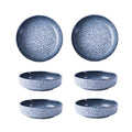 Colias Wing 3.5 Inch Japanese Style Classic Porcelain Side Dish Bowl Seasoning Dishes Soy Dipping Sauce Dishes-Set of 6-Blue - color: Blue Snow