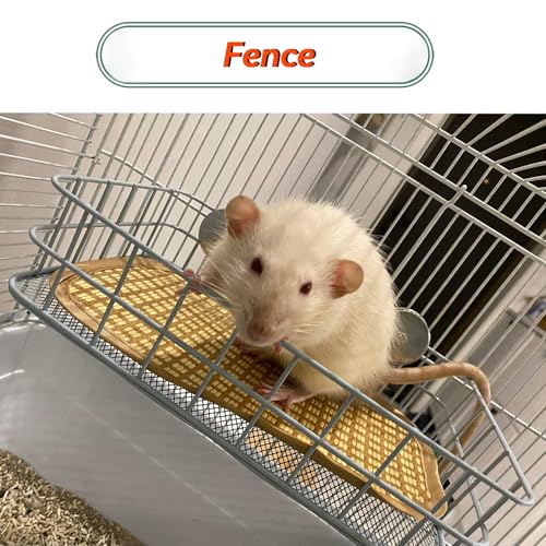 JSLZF Rat Bed, Cage Platform Accessories, Metal Ferret Hammock with Mat, Chew Proof Hanging Squirrel Ledge, Small Animal Habitat for Hamster, Sugar Glider, Blue