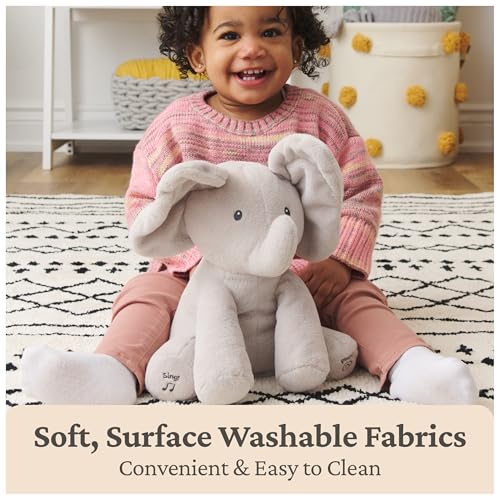 GUND Baby Animated Flappy the Elephant Plush, Singing Stuffed Animal Baby Toy for Ages 0 and Up, Gray, 12" - style: Modern