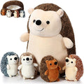 Hiboom 5 Pcs Hedgehog Stuffed Animal, 14 Inch Large Mommy Hedgehog Stuffed Plush Toys with 4 Plush Baby Soft Cuddly Plushie Toy Set Easter Gifts for Kids Birthday Gifts Party Favors(Standing) - style: Standing
