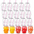 Sliner Lucky Cat Bottles with Straws Including 20 Pcs Empty Plastic Cats Drink Bottle & 20 Pcs Straws & Caps for Christmas Party Juice Milk Cup Drink Water Containers(20 Set, Lucky Cat) - style: Lucky Cat