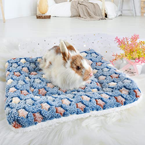 Small Animal Bed Mat, Soft & Warm, Suitable for Guinea Pig, Hamster, Rabbit, Rat and Bearded Dragon (XX-Large(19.7''x15.7''), Star Blue) - color: Star Blue, size: XX-Large(19.7''x15.7'')