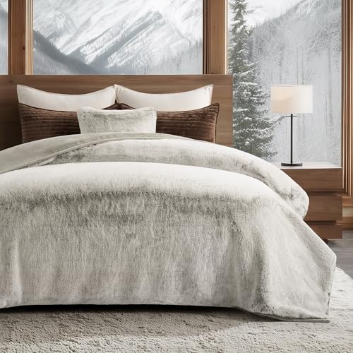 EVERGRACEHOME Faux Chinchilla Fur Throw Blanket, 72"x90", Champagne Fawn | Luxury, Super Soft, 1220GSM, Fluffy Cozy Mink, Reversible Velvet Back, Warm Thick Heavy Winter Queen Blanket for Bed, Gift - color: Champagne Fawn, size: 72"x90"