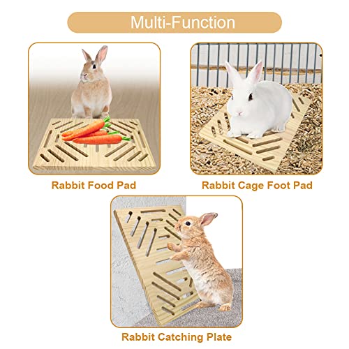 Litewoo Rabbit Scratch Board Claw and Teeth Care Chew Toy Bunny Wood Pad, B | Natural wood, antiskid & edible, rabbit scratch board for digging/chewing, for chinchilla/guinea pig, 12.6"x9.84"x0.6" - color: C 12.60x9.84 inch