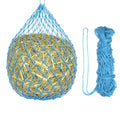 Slow Feeder Hay Net, 40" Length 2" Holes Strong Load-Bearing, Nylon Slow Feed Bag Hay Feeder, (Lake Blue, 1 Pcs), Intended for Horses/Goats/Trailer/Stall - color: Lake Blue