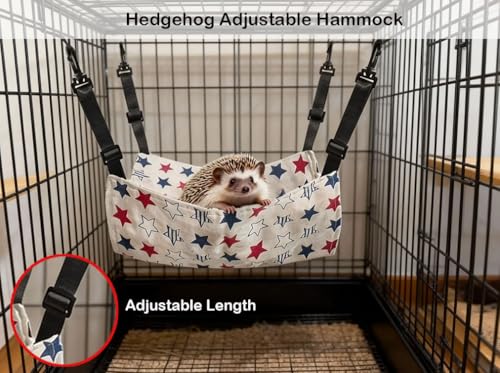 5 Pcs Hedgehog Adjustable Hammock with Hideout Tunnel Interactive Bell Ball Toys Stuffed Toy 3 Way Collapsible Small Pet Tunnels and Tubes Hedgehog Hide Hanging Bed for Cage Accessories - color: Pink