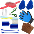 13 PCS Small Animal Grooming Supplie, Nail Clipper and Trimmer, Pet Hair Remover Comb, Small Animal Massage Brush Double-Sided Comb and Toothbrush for Dog Bunny Rabbit Hamster