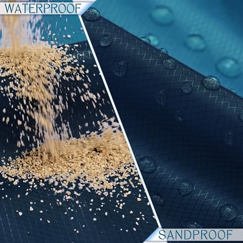 BYDOLL Beach Blanket Waterproof Sandproof,78''X81''/78''X110'' Large Sand Free Oversized Lightweight Sand Resistant Blanket, Picnic Mat for Beach Travel Camping Hiking Essentials - color: Sea, size: 78''X110"