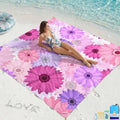 BYDOLL Beach Blanket Waterproof Sandproof,78''X81''/78''X110'' Large Sand Free Oversized Lightweight Sand Resistant Blanket, Picnic Mat for Beach Travel Camping Hiking Essentials - color: Daisy, size: 78''X81"