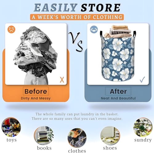 Nautical Lighthouse with Sailboat Scene Laundry Basket with Handles, 19.7"x15.7" Clothes Foldable Laundry Hamper Organizer for Dorm Nursery Bedroom Bathroom Decor, Toy Storage Bin for Kids - style: Lighthouse08