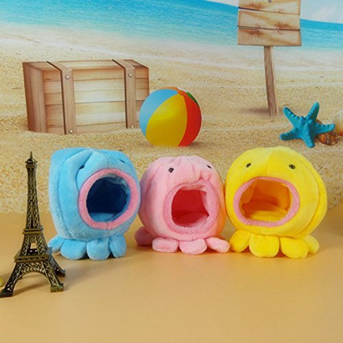 Hamster Bed Warm House Cute Nest Fleece Hut Hanging Cage for Small Rodent Animal Mice,Rat,Dwraf Hamster,Gerbil,Sugar Glider - color: Pink1