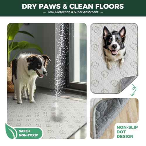 FXW Homeplus Indoor Dog Playpen with Washable Pee Pad, 45" H, 8 Panels | Calm Indoor Play Area, Super Absorbent Pad for Easy Cleanup, for Large Dogs, Patented - color: White, size: 45"H