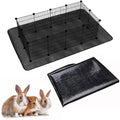 Oncpcare Waterproof Pet Playpen Mat 59"x39" (Black) – Washable and Reusable Cage Liner Tarp for Rabbit, Guinea Pig, Ferret, and Small Animal Habitat Protection - color: 59x39 in (1pcs)