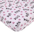 Disney Minnie Mouse Pink, Black, and White Super Soft Nursery Fitted Crib Sheet - color: Minnie Mouse Pink, Black, and White, size: Crib