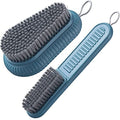 Cleaning Brush Soft Bristle Brush Laundry Scrub Brush Clothes & Shoes Brush | 2 Pack Scrubbing Brush Easy to Grip Household Cleaning Brushes Tool for Countertops Bathtubs - color: Blue