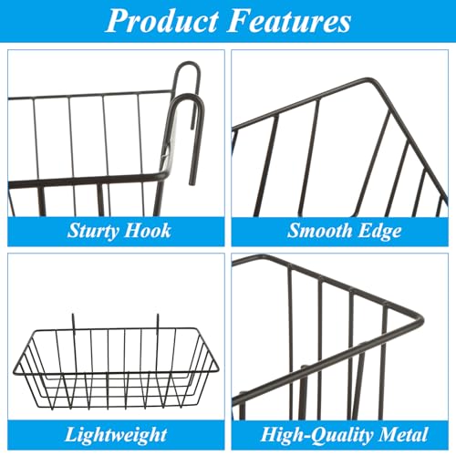 6 Pack Rabbit Hay Feeder, Heavy Duty Metal Bunny Hay Holder with Hooks, 9 x 4 x 3 Inch Hanging Hay Rack for Rabbit Cage, Guinea Pig, Chinchilla, Black - color: Black