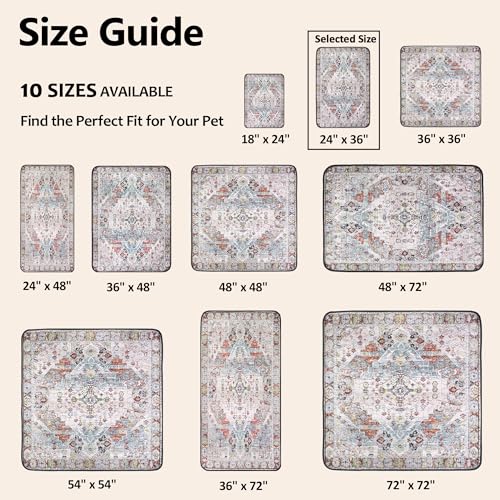 Washable Pee Pads for Dogs 24"x36" 2 Pack Reusable Puppy Potty Pad | Super Absorbent Waterproof NonSlip LeakProof Crate&Playpen Floor Mat for Cats, Rabbits, Guinea Pigs, Whelping & Housebreaking