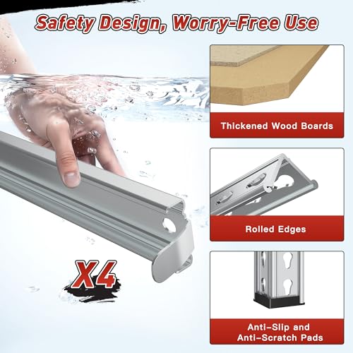 REIBII 40"W Storage Shelves,Adjustable Garage Shelving Rustproof For Pantry | 4-Tier Metal Shelving,Rust-resistant,5MM Thick for Closet Kitchen Basement Laundry,40" W x 19.7''D x 60''H, Silver,2000LBS - size: 40"W x 19.7"D x 60"H