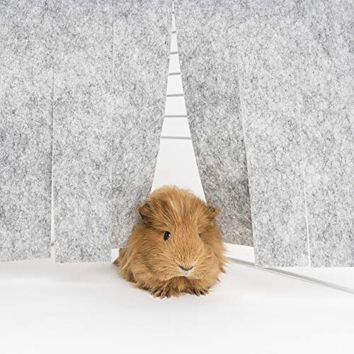 Niteangel Fleece Forest Corner Curtain Hideout Fun Hiding Spot for Ferrets Chinchillas Hedgehogs Dwarf Rabbits Guinea Pigs Syrian Hamster Rats (Gray)