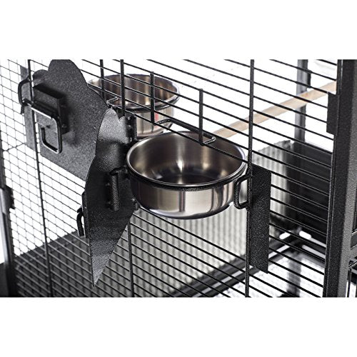 Prevue Pet Products 3352COCO Park Plaza Bird Cage, Coco Brown | Large Brown Steel Bird Cage with Rolling Stand and Perches, Ideal for Cockatiels and Medium Birds - color: Coco Brown