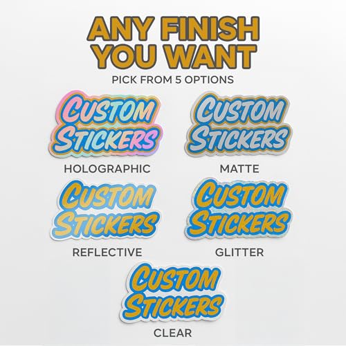 Custom Stickers Personalized - Custom Pack Die Cut Vinyl Decals | Print Your Own Sticker, UV-Resistant Customized Sticker Labels for Jars, Laptops, Bottles, Custom Labels for Business Logo