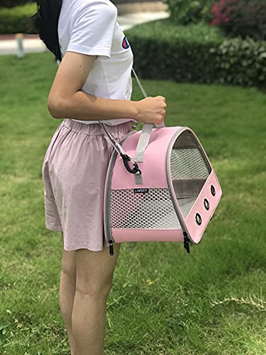 Guinea Pig Carrier Backpack, Clear Bubble Window Backpack for Guinea Pig, Bunny Rat Bird (Black, Carrier) - color: Black